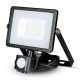 V-TAC mozgásérzékelős LED reflektor 20W hideg fehér Samsung chip - SKU 453