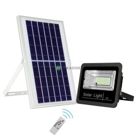   V-TAC napelemes LED reflektor 20W természetes fehér 10000 mAh, fekete házzal - SKU 8575
