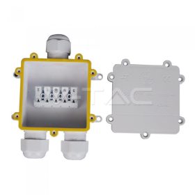   V-TAC vízálló 3-as kötődoboz IP68 védelemmel fehér - SKU 5981