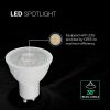 V-TAC GU10 CREE LED spot égő 6W hideg fehér 38° - SKU 211916