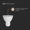 V-TAC CREE GU10 LED spot égő dimmelhető 6W természetes fehér 38° - SKU 211966