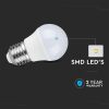 V-TAC 6.5W E27 meleg fehér G45 LED égő - SKU 23878