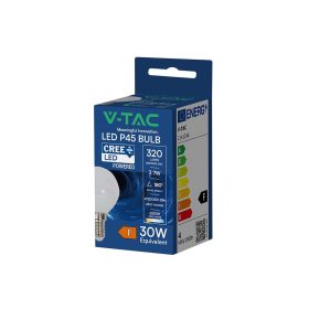   V-TAC CREE LED 3.7W E14 hideg fehér P45 LED kisgömb égő - SKU 2141246