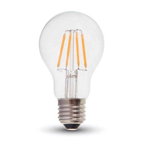 V-TAC 8W E27 meleg fehér filament LED égő - SKU 4407