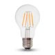 V-TAC 8W E27 meleg fehér filament LED égő - SKU 4407