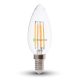 V-TAC 6W E14 hideg fehér filament LED gyertya égő - SKU 7425
