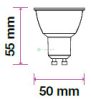 V-TAC GU10 LED spot égő 6W meleg fehér CRI>95 38° - SKU 7497