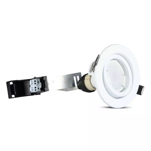 V-TAC GU10 LED spot égő fehér kerettel 3 db/csomag 5W hideg fehér 110° - SKU 8883