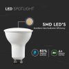 V-TAC GU10 LED spot égő 6 db/csomag 5W meleg fehér 110° - SKU 2739