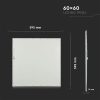 V-TAC LED panel hideg fehér UGR<19 45W 60 x 60cm - SKU 62196