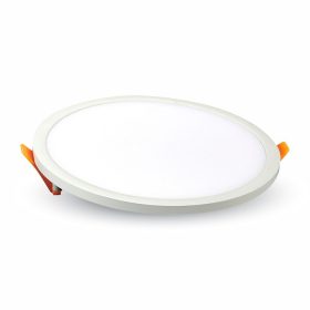   V-TAC süllyeszthető mennyezeti kerek LED panel vékony kerettel 8W meleg fehér - SKU 4931