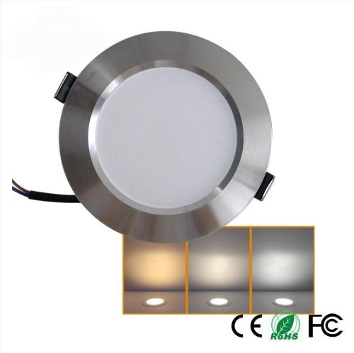 V-TAC süllyeszthető mennyezeti kerek króm LED panel 18W természetes fehér - SKU 6347