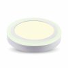 V-TAC falon kívüli mennyezeti kerek LED panel 15W meleg fehér - SKU 4893