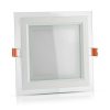 V-TAC süllyeszthető mennyezeti szögletes üveg LED panel 6W természetes fehér - SKU 6276