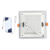 V-TAC süllyeszthető mennyezeti szögletes üveg LED panel 6W természetes fehér - SKU 6276