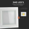 V-TAC süllyeszthető mennyezeti szögletes üveg LED panel 6W természetes fehér - SKU 6276