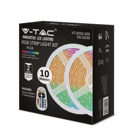   V-TAC LED szalag szett IP20 SMD 5050 chip 30 db/m RGB - SKU 2630