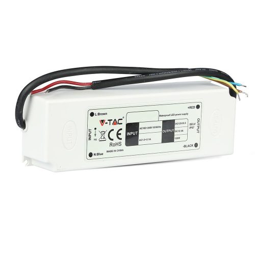 V-TAC műanyagházas IP67 LED tápegység 12V 150W 12.5A - SKU 3248