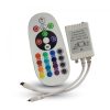 V-TAC RGB LED szalag vezérlő távirányítóval 12/24V - SKU 3625