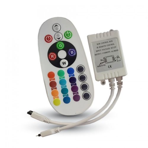 V-TAC RGB LED szalag vezérlő távirányítóval 12/24V - SKU 3625