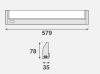 V-TAC forgatható LED bútorvilágító lámpa 10W 58cm hideg fehér - SKU 5070