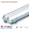 V-TAC armatúra 2 db LED fénycsővel 60cm 20W IP65 hideg fehér - SKU 6466
