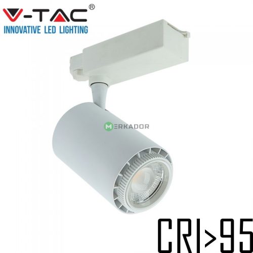 V-TAC LED sínes spotlámpa állítható dimmelhető 35W CRI>95 változtatható színhőmérséklet - SKU 1412