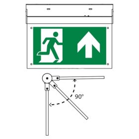   V-TAC mennyezetre/falra szerelhető LED-es EXIT, vészkijárat lámpa 2W - SKU 836