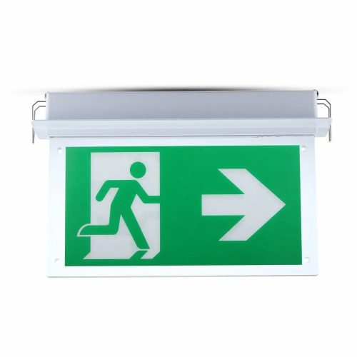 V-TAC mennyezetbe süllyeszthető LED-es EXIT, vészkijárat lámpa 2W - SKU 835