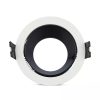 V-TAC GU10 LED spotlámpa keret, fehér+fekete billenthető lámpatest - SKU 3153