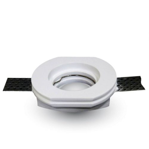 V-TAC GU10 LED spotlámpa keret, fehér fix lámpatest - SKU 3650