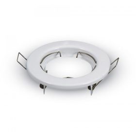   V-TAC GU10 LED spotlámpa keret, fehér fix lámpatest - SKU 3584