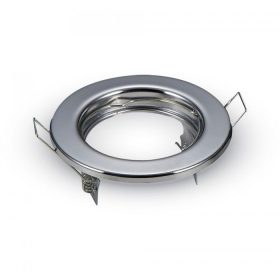   V-TAC GU10 LED spot lámpa keret, króm fix lámpatest - SKU 3586