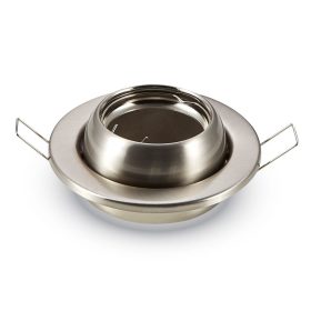   V-TAC GU10 LED spot lámpa keret, matt króm billenthető lámpatest - SKU 3594