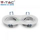 V-TAC GU10 LED 2 foglalatos spotlámpa keret, fehér billenthető lámpatest - SKU 3601