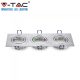 V-TAC GU10 LED 3 foglalatos spotlámpa keret, alumínium szürke billenthető lámpatest - SKU 3610