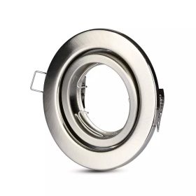   V-TAC GU10 LED spotlámpa keret, matt króm billenthető lámpatest - SKU 3470