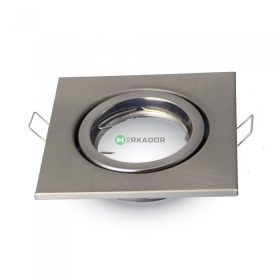   V-TAC GU10 LED spot lámpa keret, matt króm billenthető lámpatest - SKU 3473