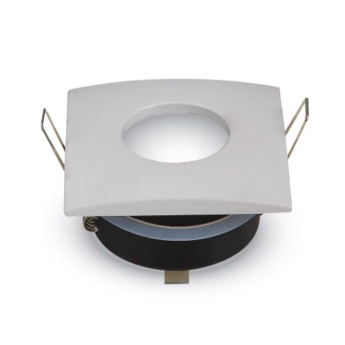 V-TAC GU10 LED spotlámpa keret, IP54 fehér fix lámpatest - SKU 3615