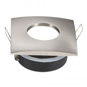   V-TAC GU10 LED spotlámpa keret, IP54 matt króm fix lámpatest - SKU 3616