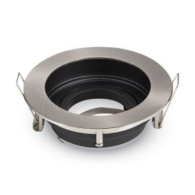   V-TAC GU10 LED spotlámpa keret,matt króm billenthető lámpatest - SKU 3596