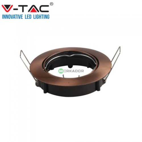 V-TAC GU10 LED spotlámpa keret, bronz billenthető lámpatest - SKU 8580