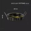 V-TAC GU10 LED spotlámpa keret, arany színű billenthető lámpatest - SKU 8579