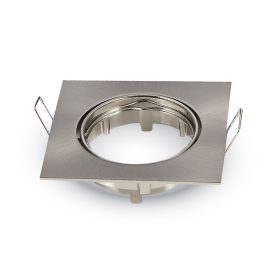   V-TAC GU10 LED spotlámpa keret, matt króm billenthető lámpatest - SKU 3591