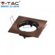V-TAC GU10 LED spotlámpa keret, bronz billenthető lámpatest - SKU 8582