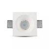 V-TAC GU10 LED spotlámpa keret, fehér fix lámpatest - SKU 3696