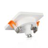 V-TAC GU10 LED spotlámpa keret, fehér+rózsaarany fix lámpatest - SKU 3117