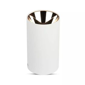   V-TAC GU10 LED falon kívüli lámpatest, fehér+rózsaarany - SKU 8592