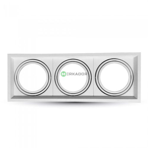 V-TAC AR111 LED 3 foglalatos süllyeszthető lámpatest, fehér - SKU 3577