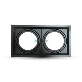   V-TAC AR111 LED 2 foglalatos süllyeszthető lámpatest, fekete - SKU 3582